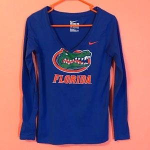 Nike Gators Long Sleeve Royal Blue Shirt